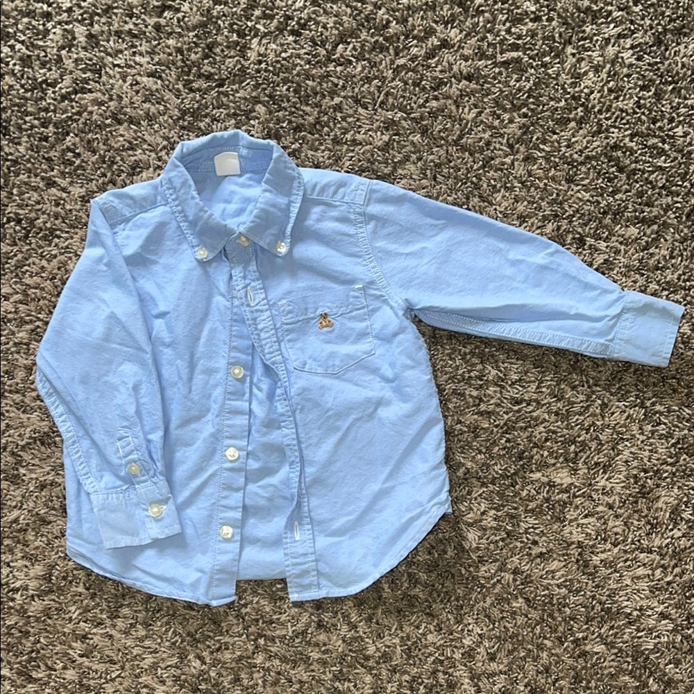 GAP Blue Button Down Long-Sleeve Shirt